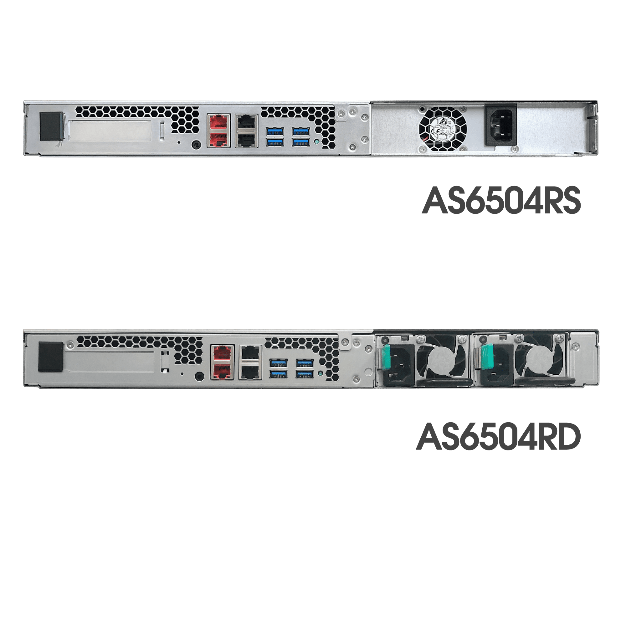 ASUSTOR Lockerstor Series AS6504RD NAS Back View (I/O ports)