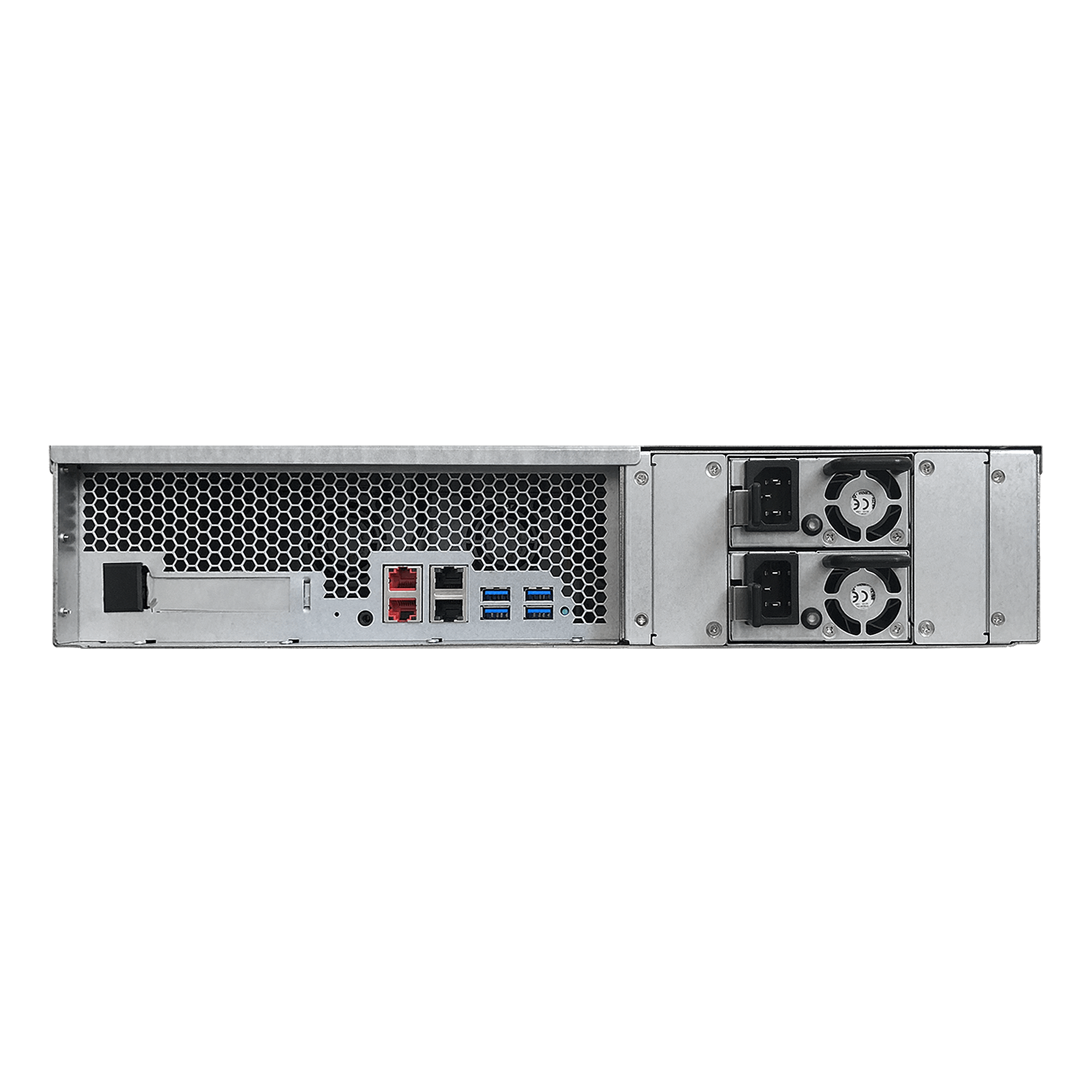 ASUSTOR Lockerstor Series AS6512RD NAS Back View (I/O ports)