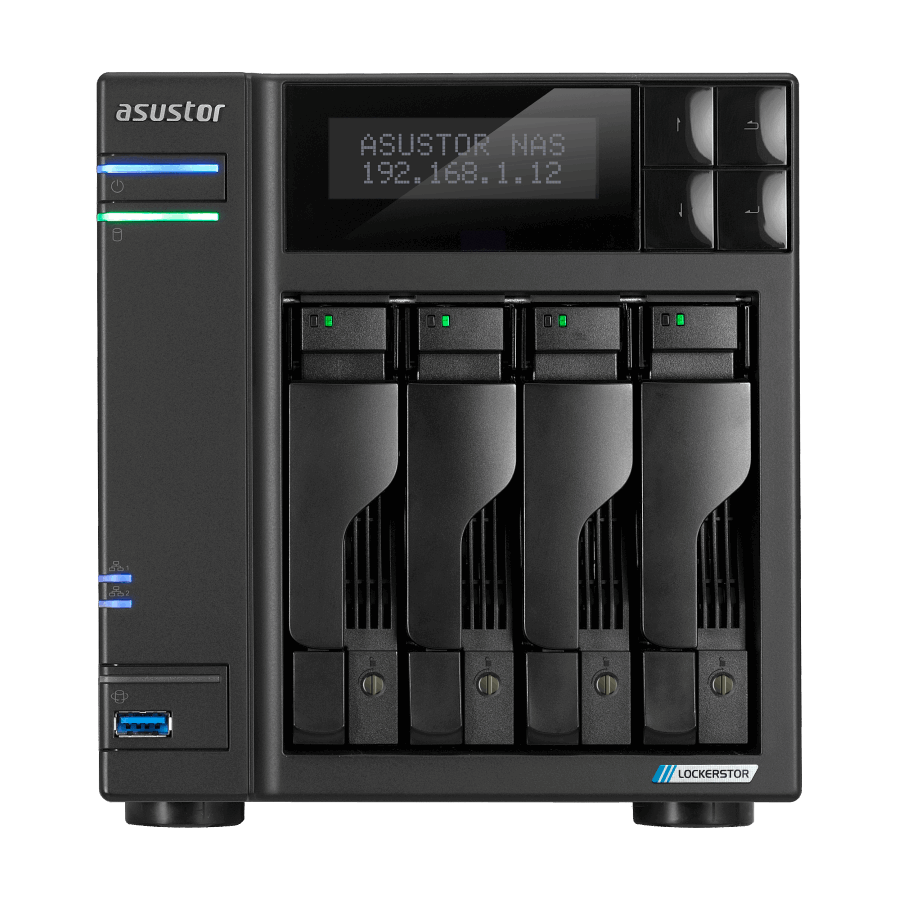 ASUSTOR Lockerstor Series AS6704T NAS Side View 3