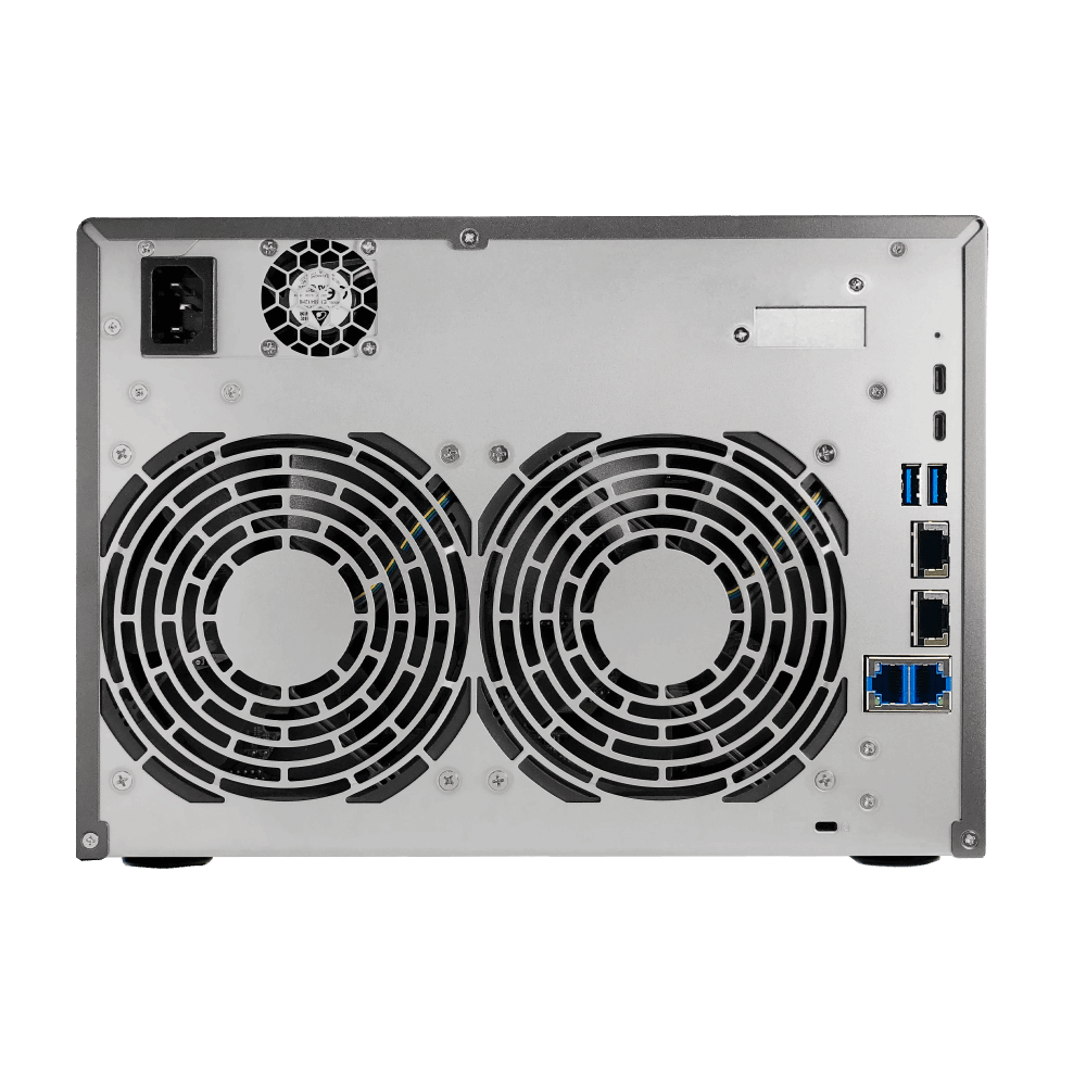 ASUSTOR Lockerstor Series AS6810T NAS Back View (I/O ports)