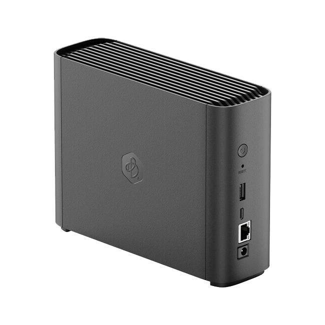 SYNOLOGY Bee Series BST150-4T NAS Angled Back View (I/O ports)