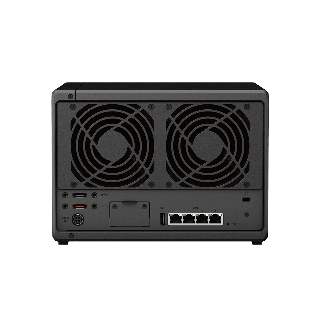SYNOLOGY Plus series DS1522+ NAS Back View (I/O ports)