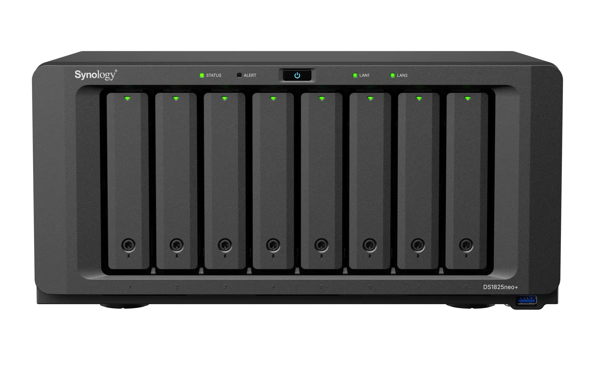 Synology DiskStation DS1825NEO+ ,8-Bay AMD Ryzen V1500B 4-core ,8GB DDR4 ,Diskless NAS - Non-ECC RAM Option