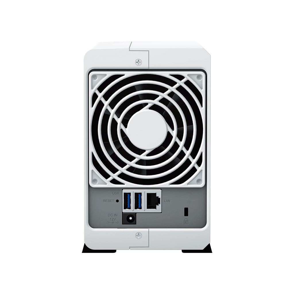 SYNOLOGY j series DS223j NAS Back View (I/O ports)