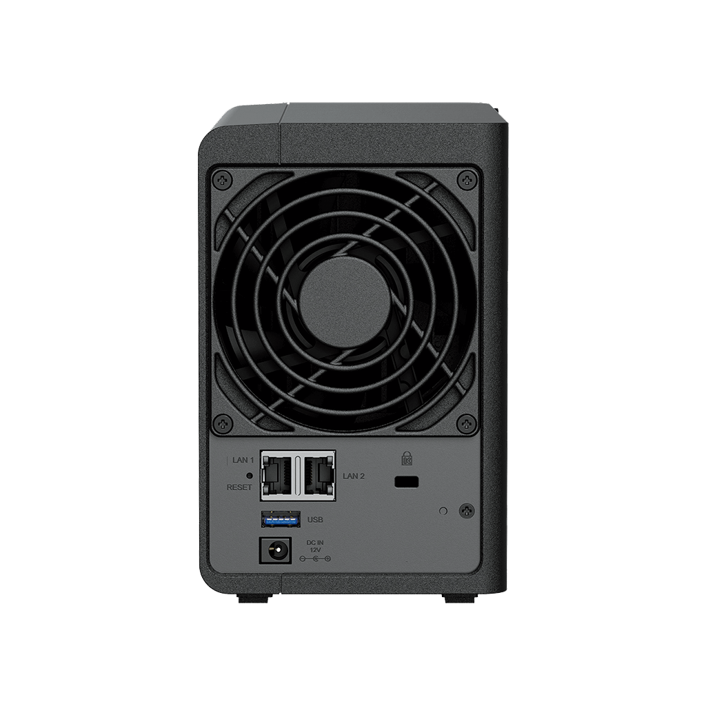 SYNOLOGY Plus series DS224+ NAS Back View (I/O ports)