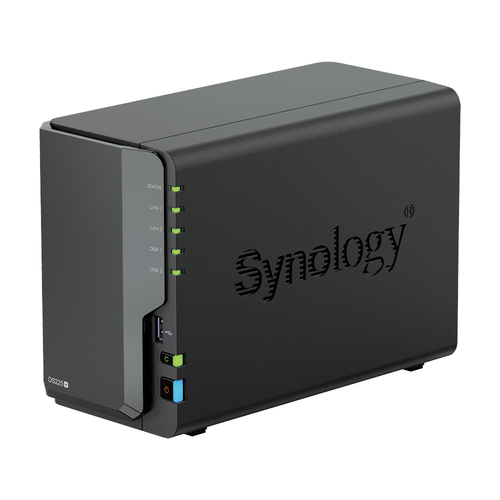 Synology DS225+ NAS Angled Front View