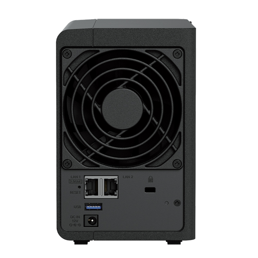 Synology DS225+ NAS Back View (I/O ports)