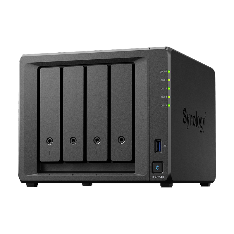 SYNOLOGY Plus series DS925+ NAS Angled Front View 