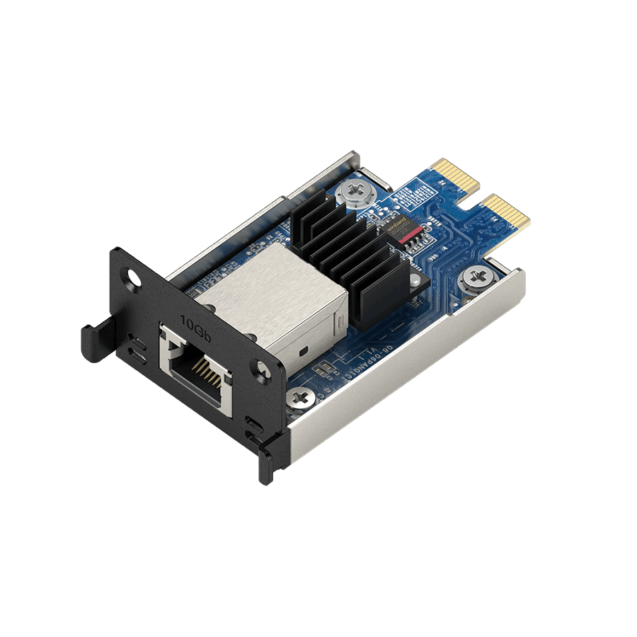 SYNOLOGY E10G22-T1-Mini Expansion Card Back View (I/O ports)