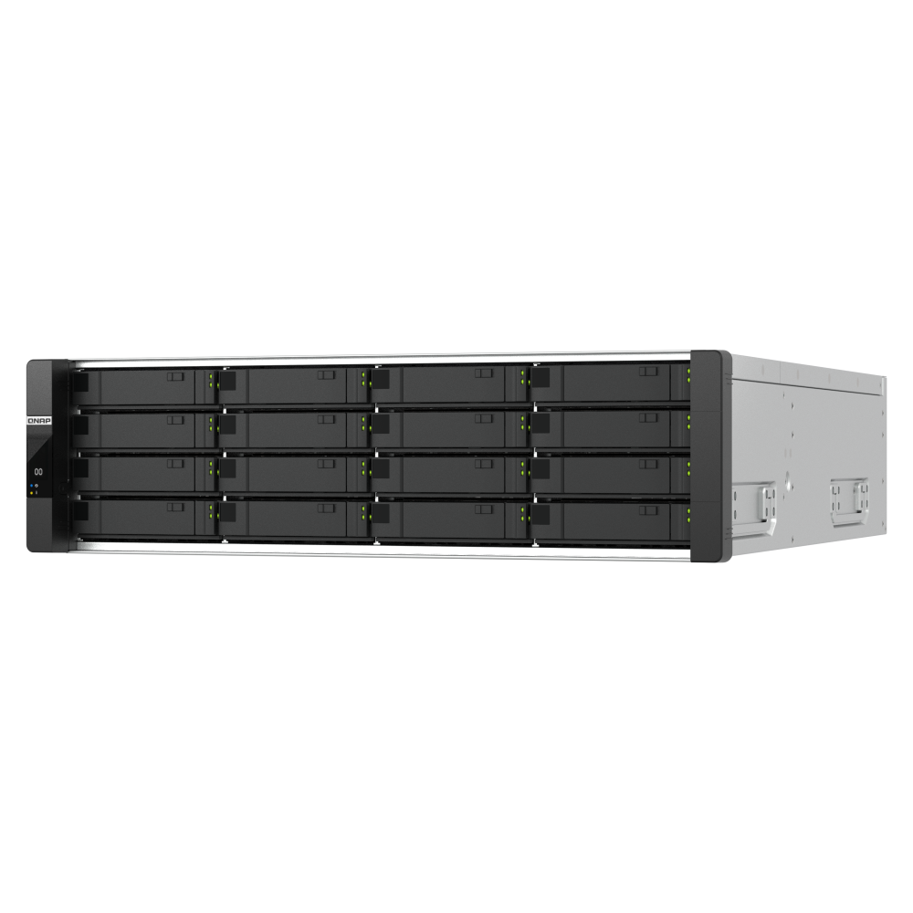 QNAP ES1686dc-R2-2142IT-64G NAS Angled Front View