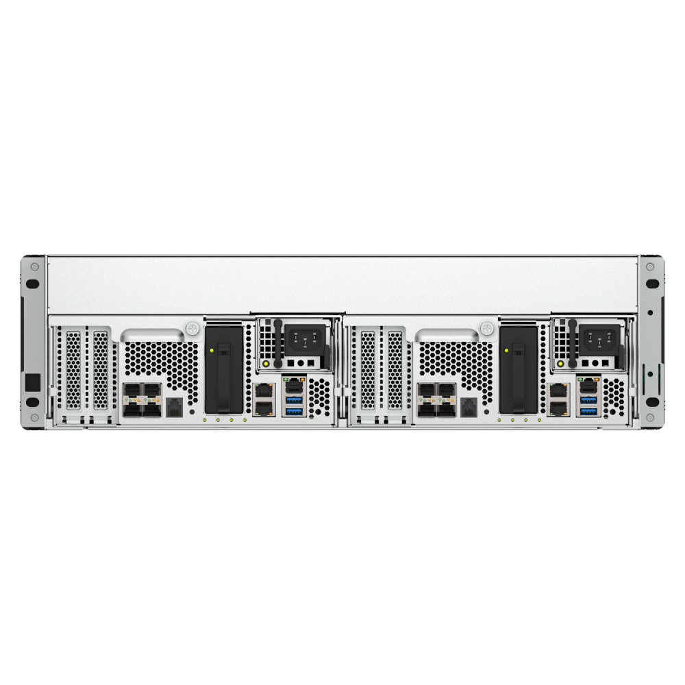 QNAP ES1686dc-R2-2142IT-128G NAS Back View (I/O ports)