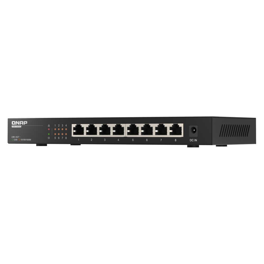 QNAP QSW-1108-8T Switch Angled Front View