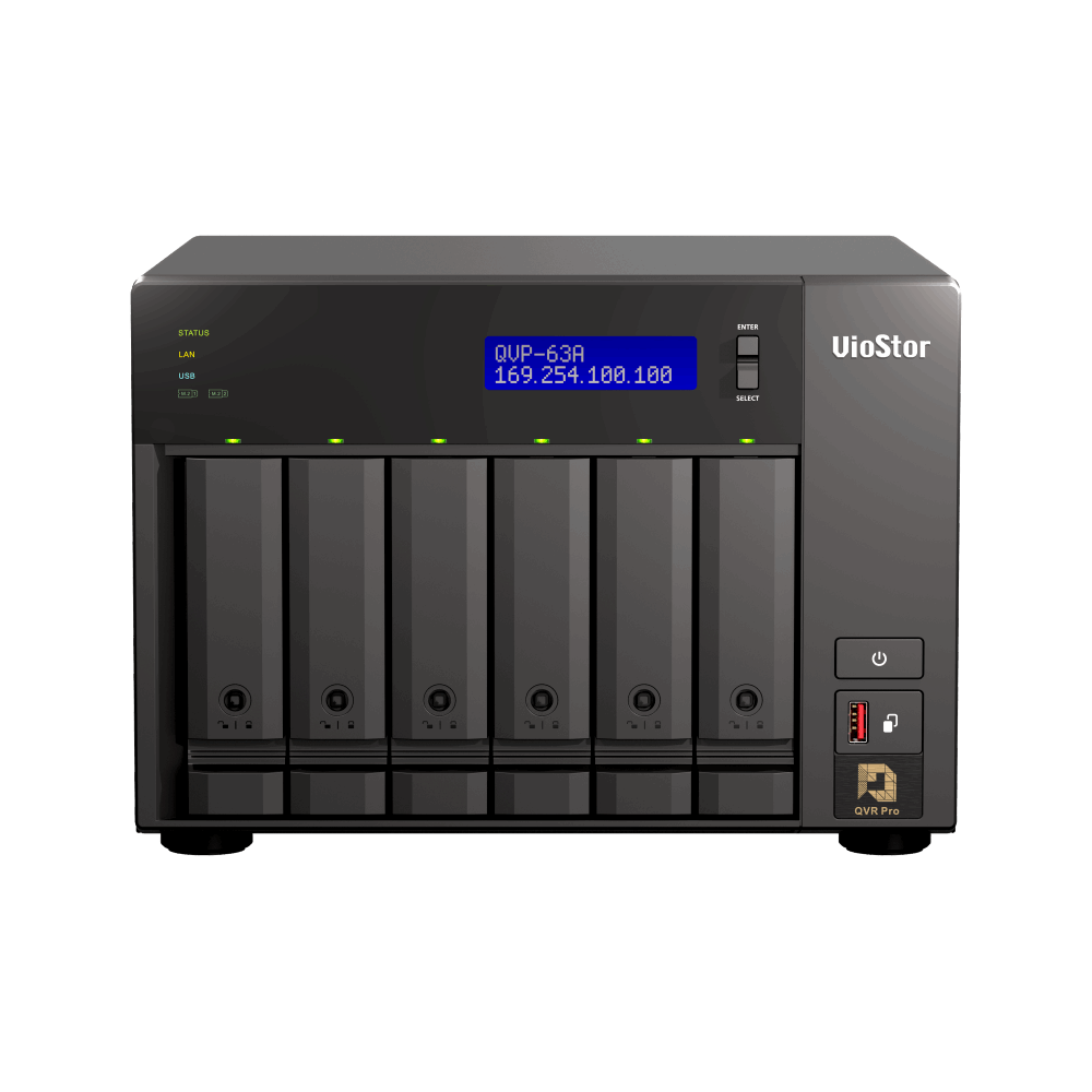 QNAP QVP-63A NVR for Surveillance Side View 3