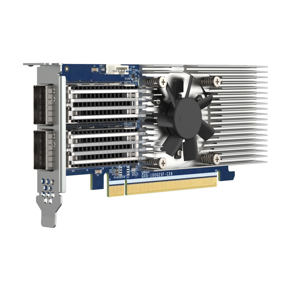 QNAP QXG-100G2SF-CX6 Expansion Card Front View