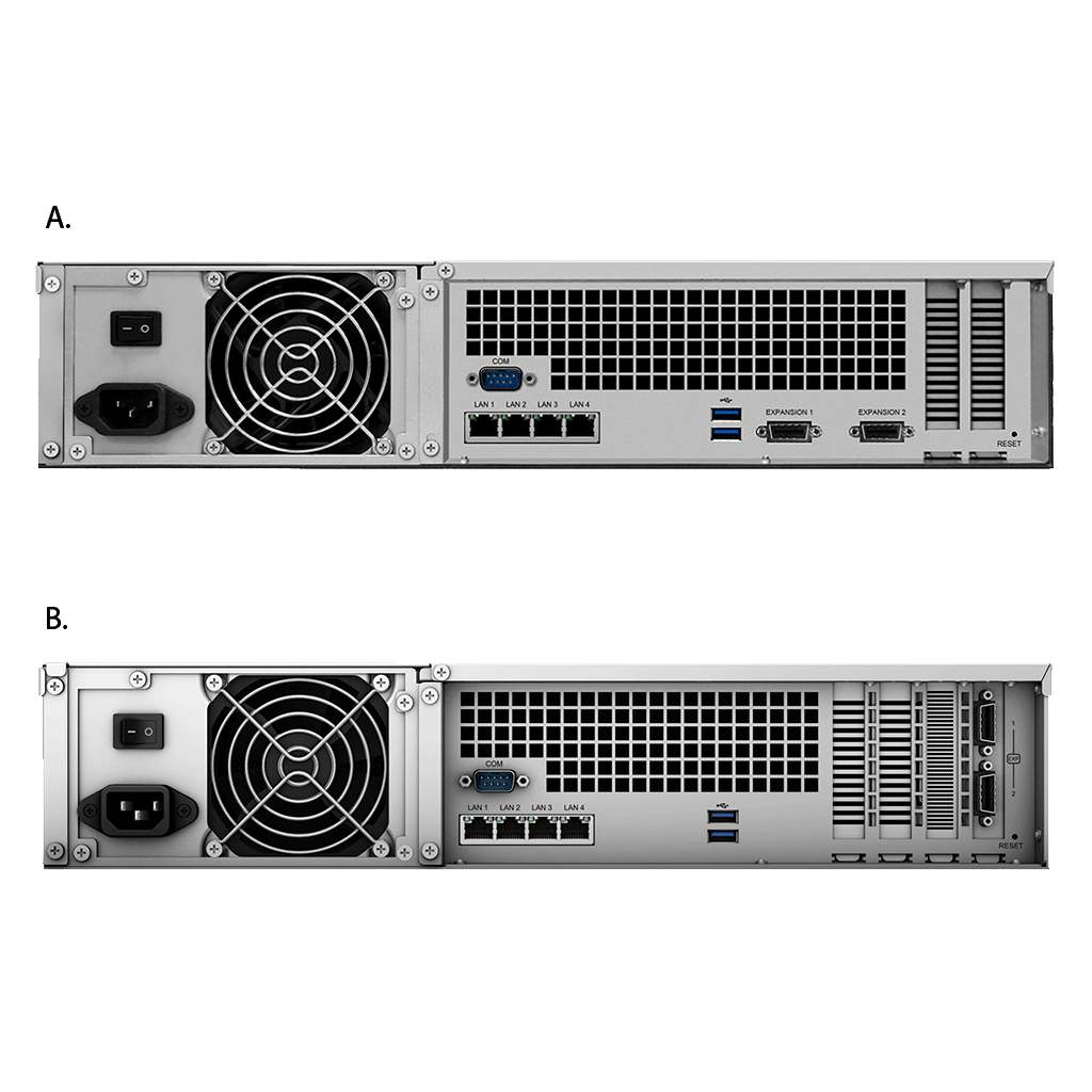 SYNOLOGY XS+/XS series RS3618xs NAS Back View (I/O ports)