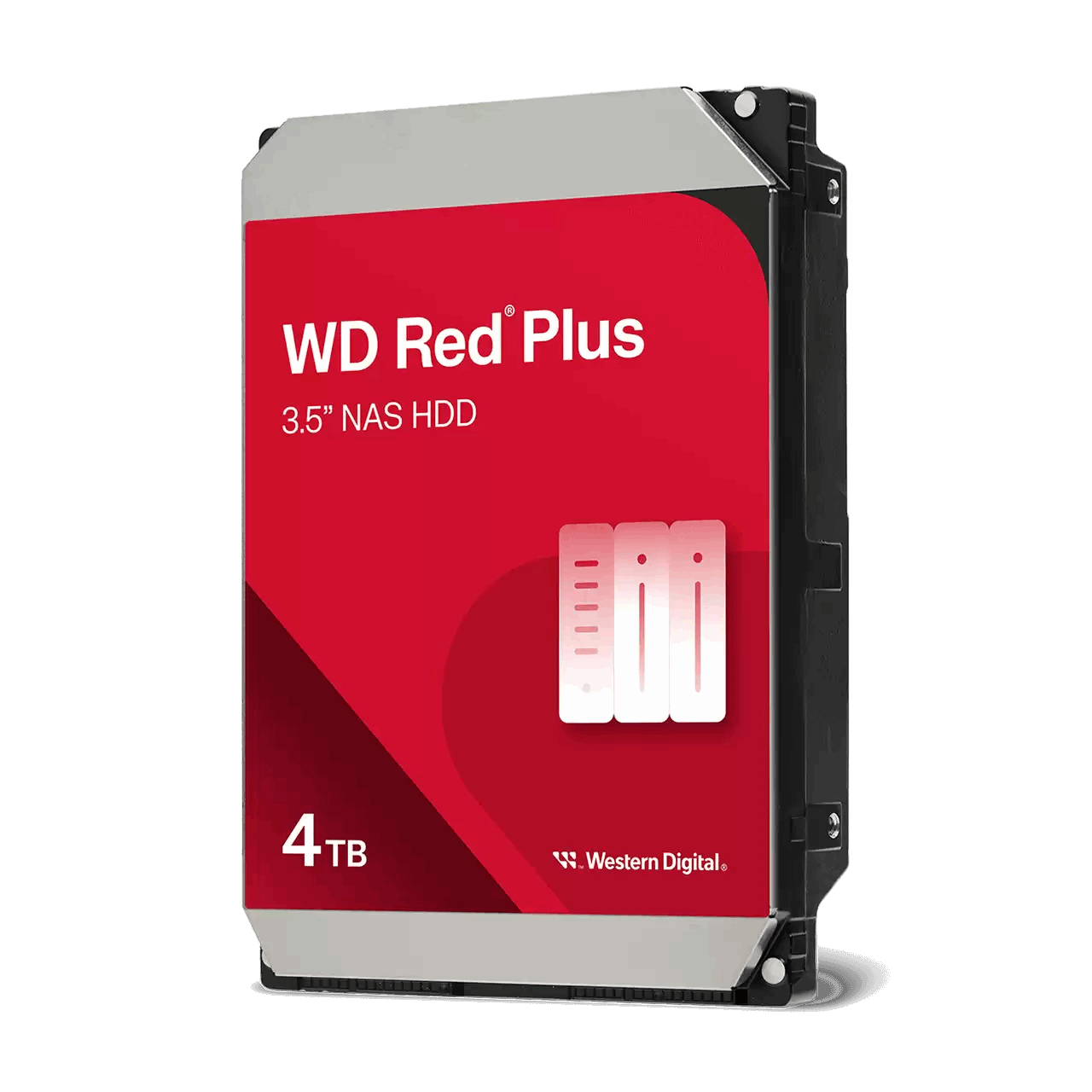 WD Red Plus Series WD40EFPX Hard Drive Front View