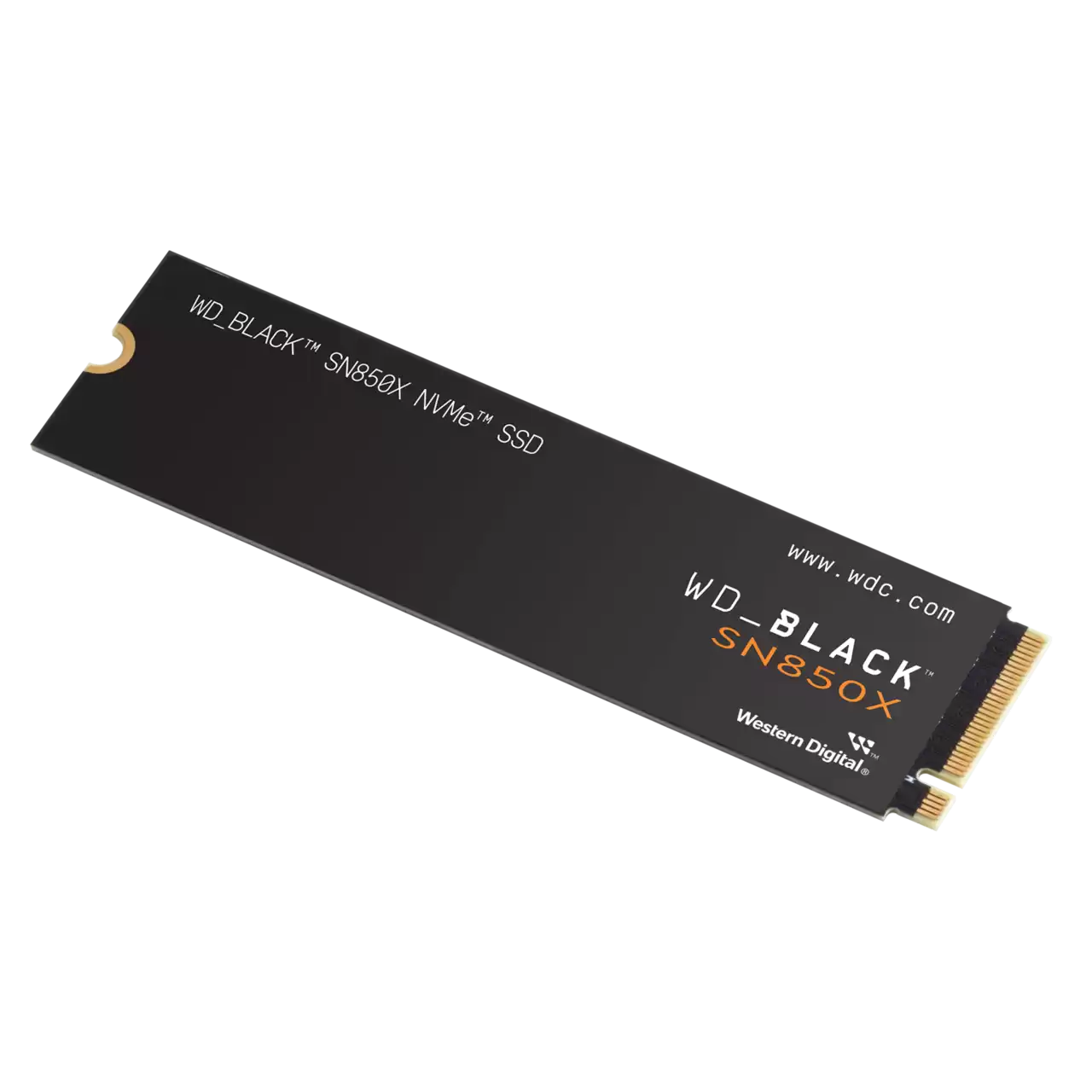 WD WDS800T2X0E PCIe Gen4 SSD front angled view