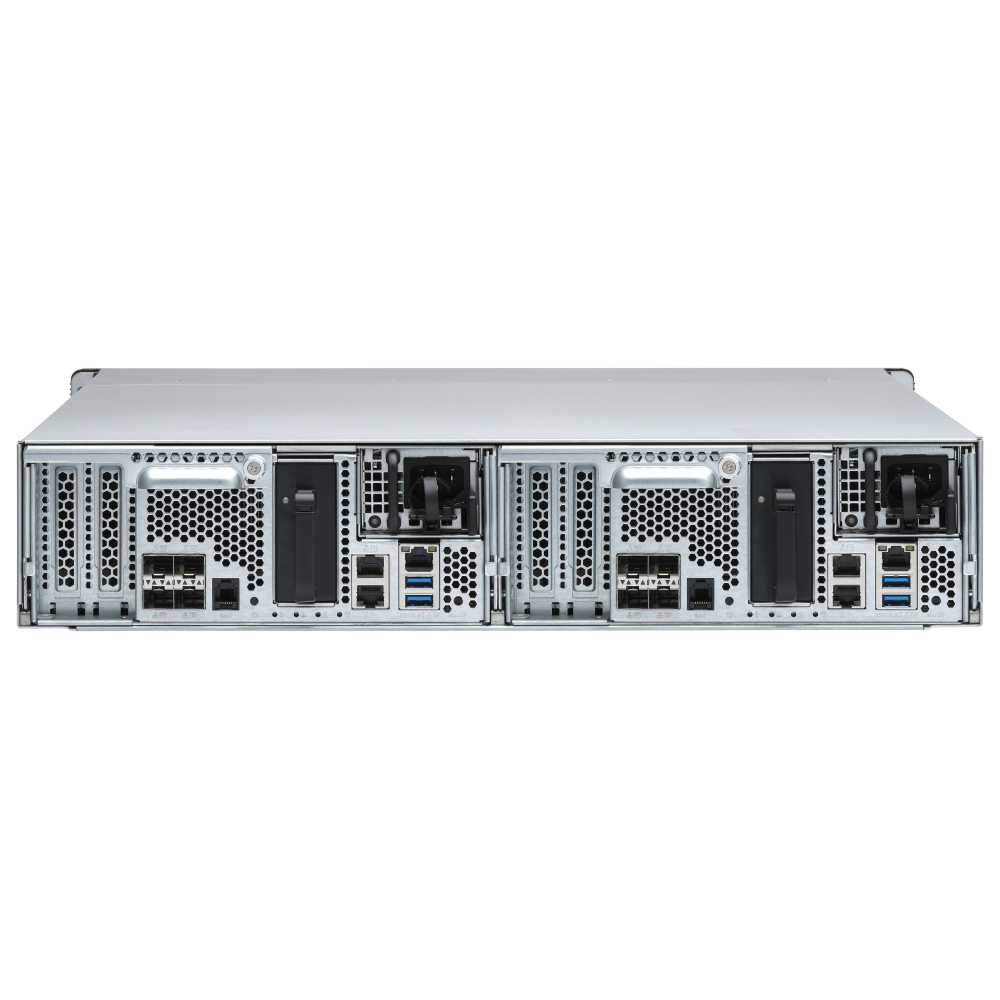 QNAP ES2486dc-2142IT-128G NAS Back View (I/O ports)