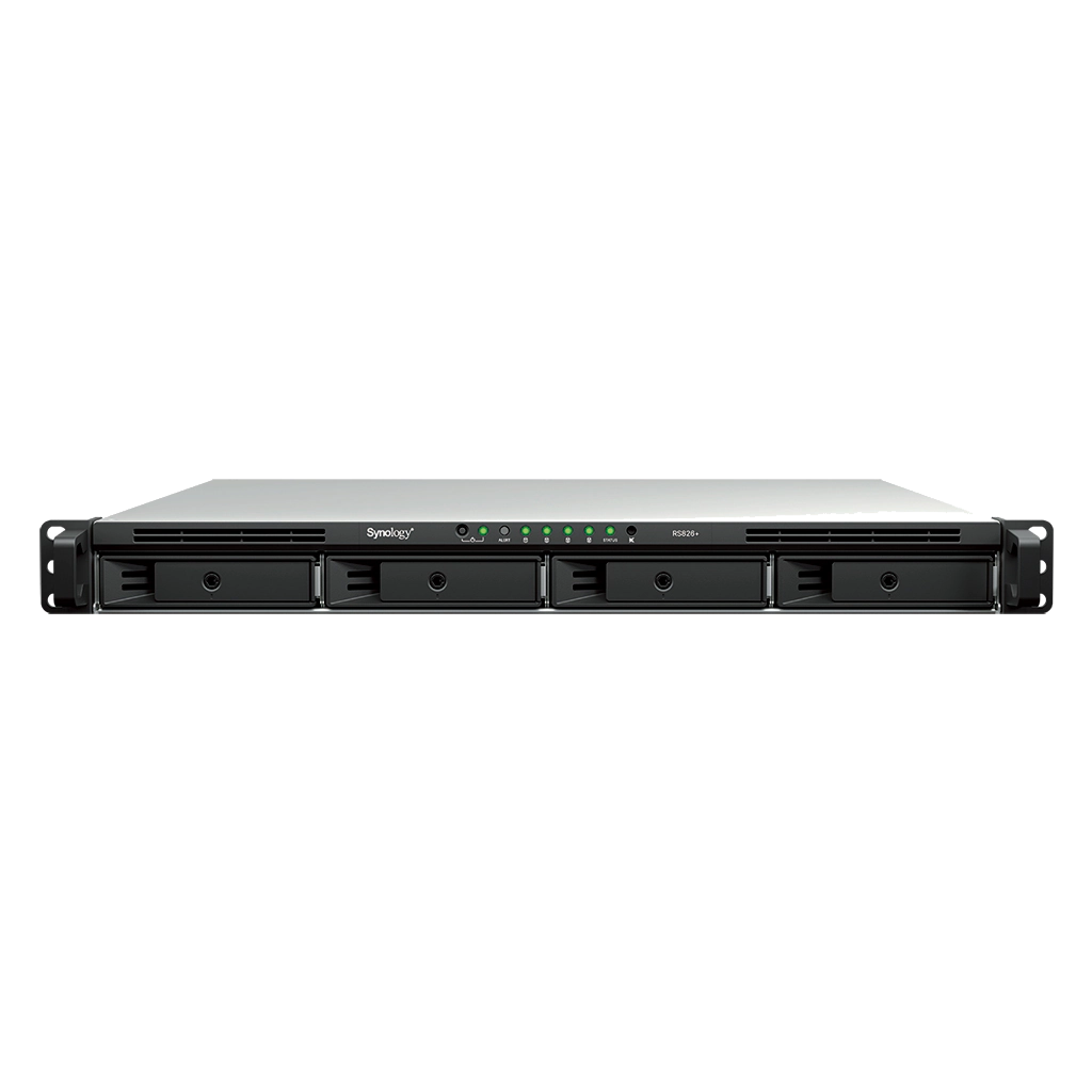 Synology RackStation RS826RP+ ,4-Bay AMD Ryzen V1500B 4-core 2.2 GHz ,4GB DDR4 ,Diskless NAS ,1 x Gen3 x8 slot (x4 link)