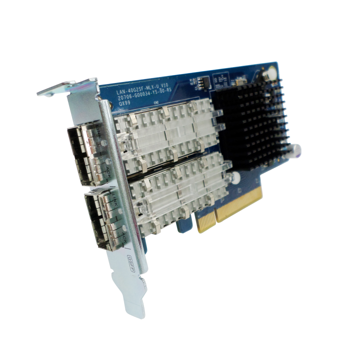 QNAP LAN-40G2SF-MLX Expansion Card Front View