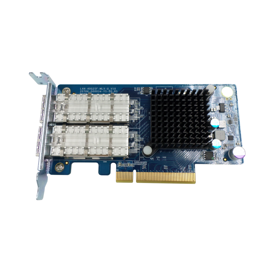 QNAP LAN-40G2SF-MLX Expansion Card Back View (I/O ports)