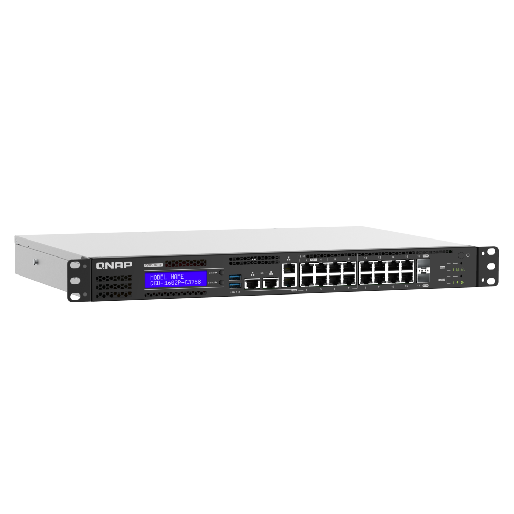 QNAP QGD-1602P-C3558-8G Switch Side View 4