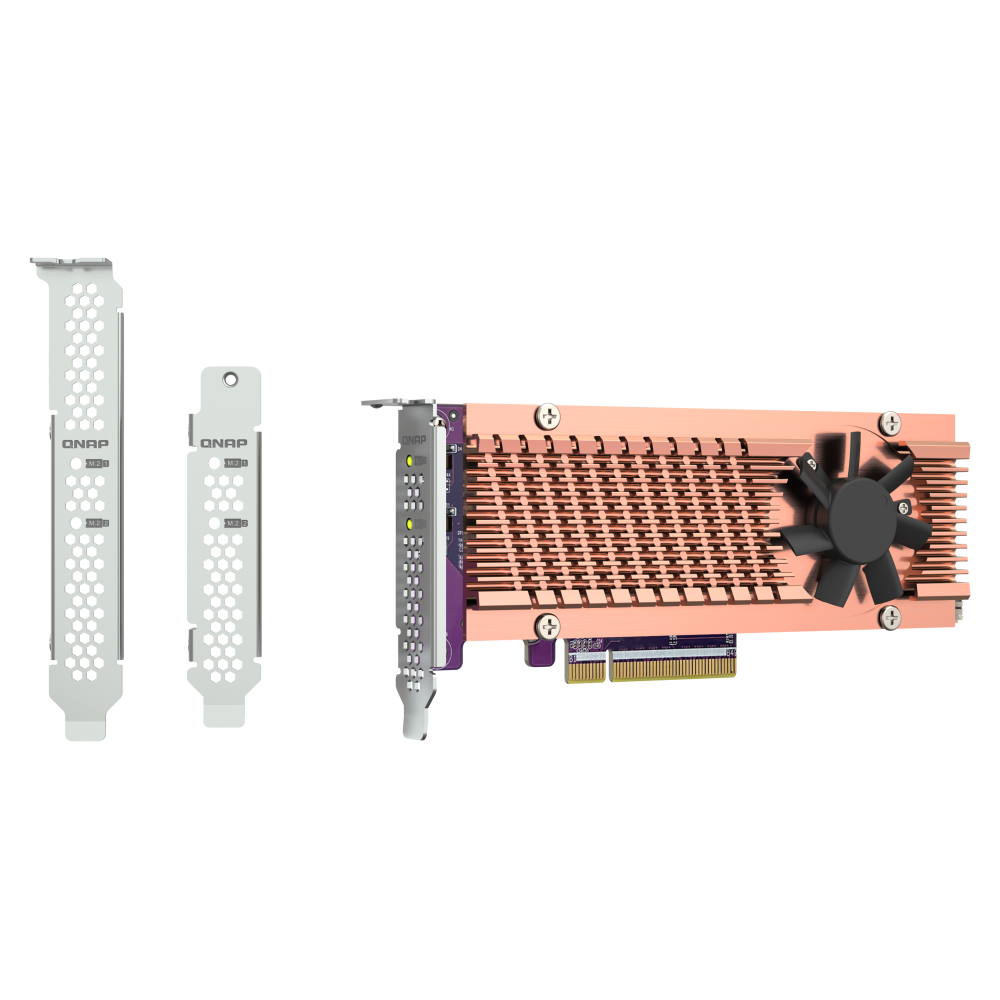 QNAP QM2-2P-384A Expansion Card Back View (I/O ports)