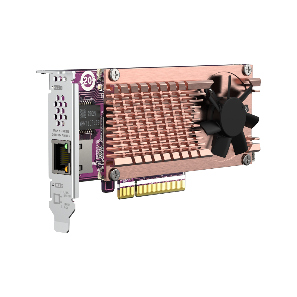 QNAP QM2-2P10G1TB Expansion Card Front View