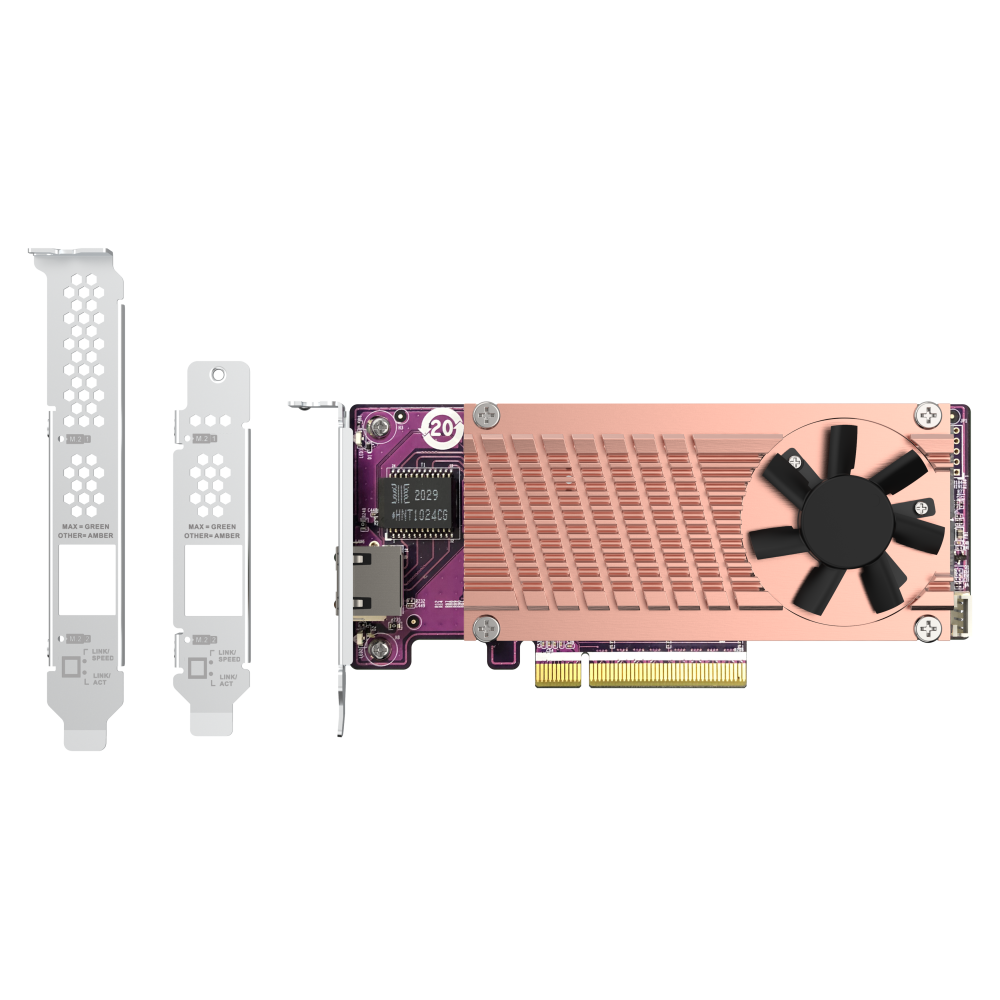 QNAP QM2-2P10G1TB Expansion Card Back View (I/O ports)