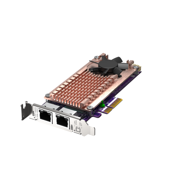 QNAP QM2-2P2G2T Expansion Card Side View 3