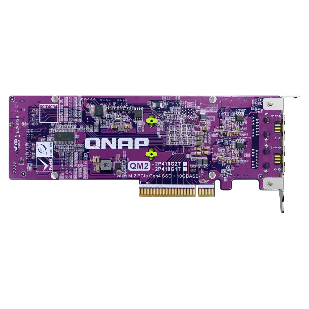 QNAP QM2-2P410G2T Expansion Card Side View 4
