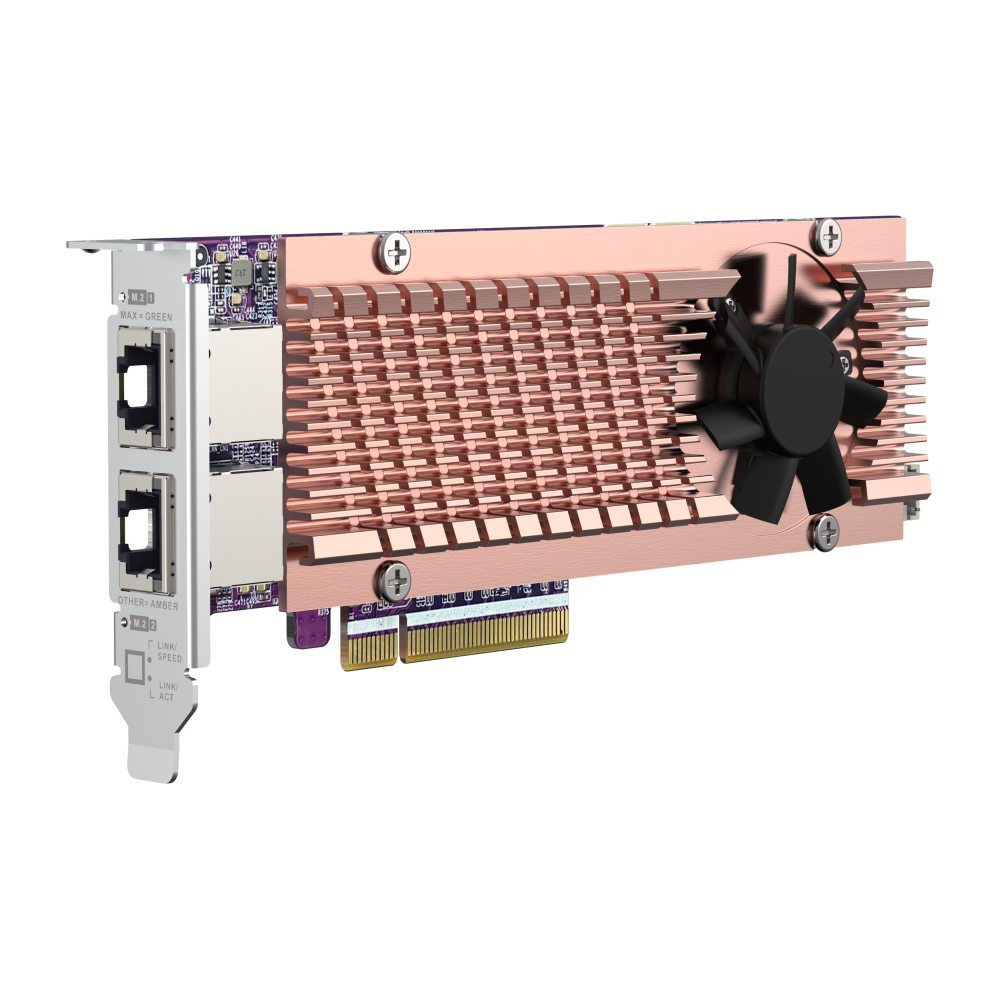 QNAP QM2-2P410G2T Expansion Card Front View