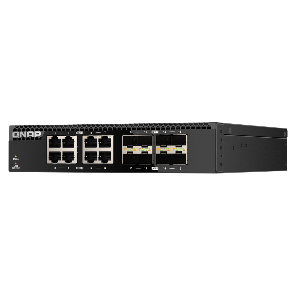 QNAP QSW-3216R-8S8T Switch Angled Front View