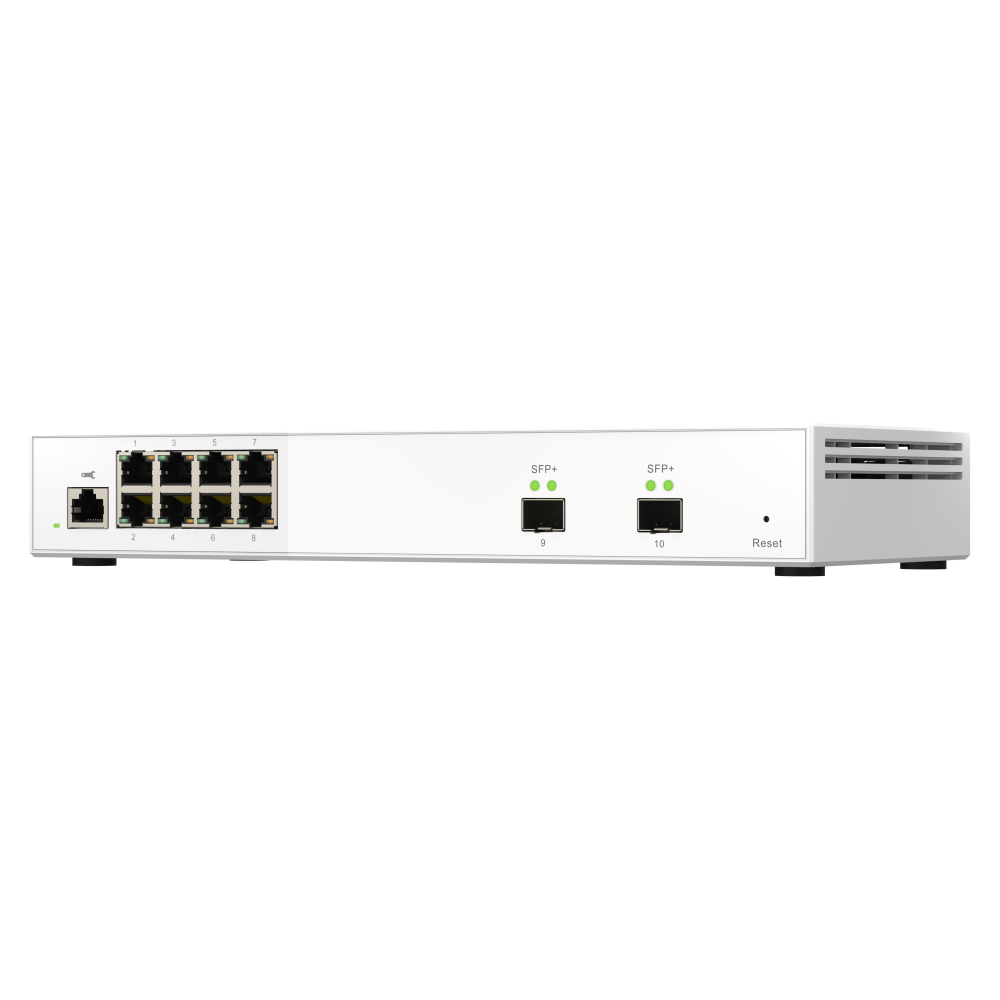 QNAP QSW-M2108-2S Switch Angled Front View