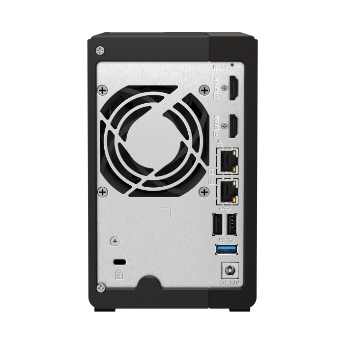 QNAP QVP-21C NVR for Surveillance Back View (I/O ports)