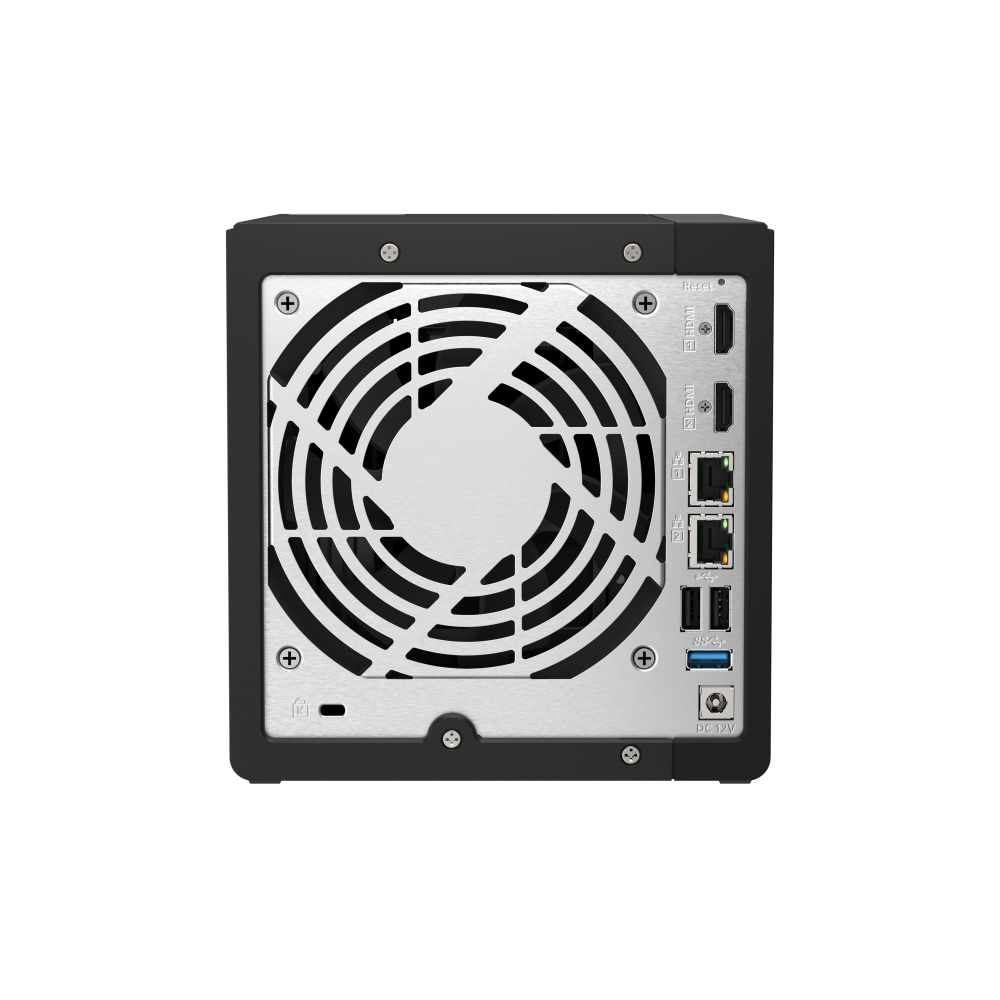 QNAP QVP-41C NVR for Surveillance Back View (I/O ports)