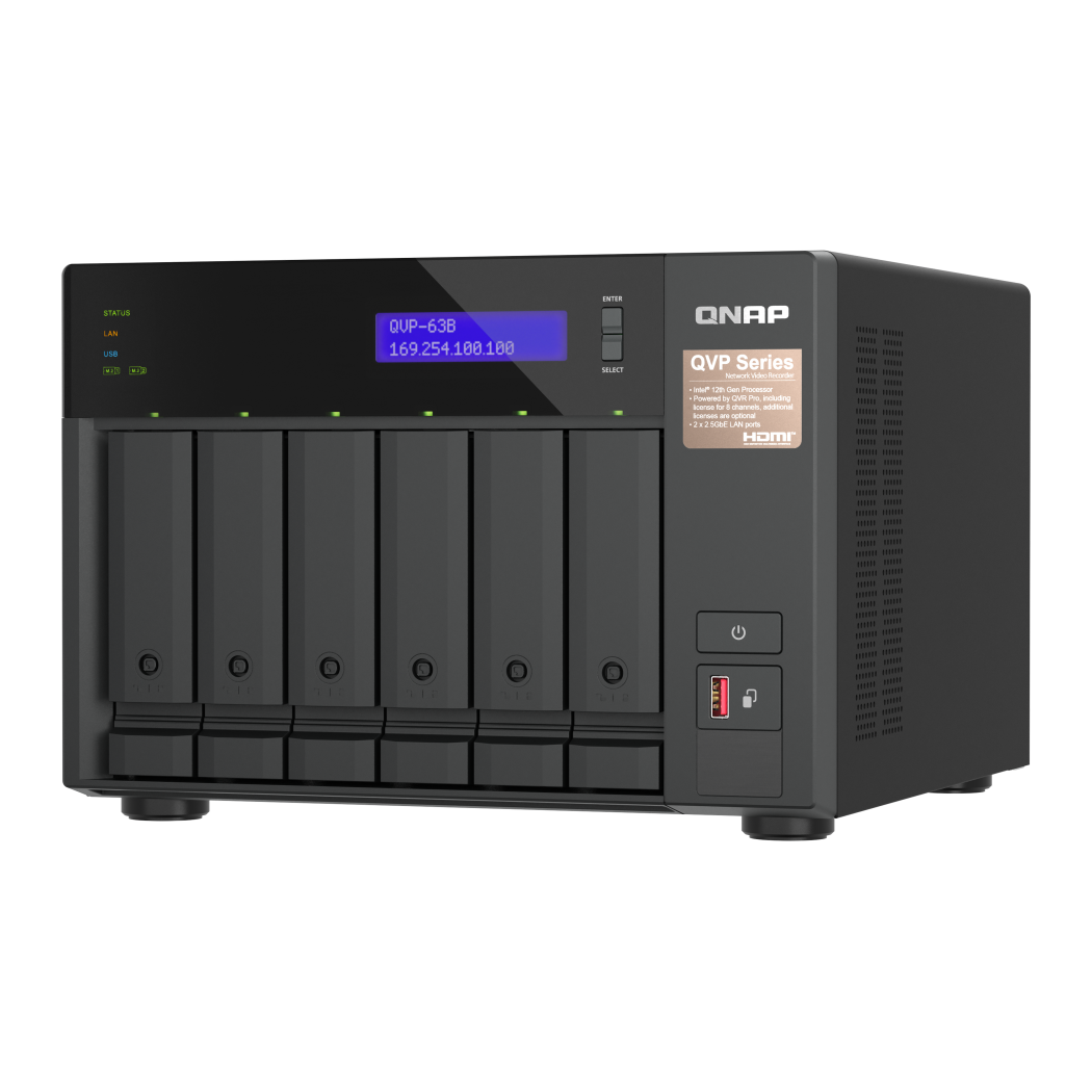 QNAP QVP-63B NVR for Surveillance Front View