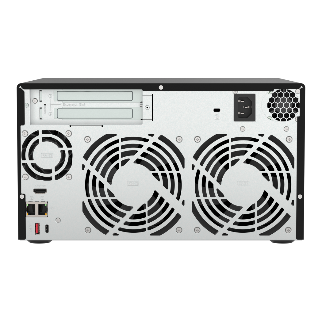 QNAP QVP-85B NVR for Surveillance Back View (I/O ports)