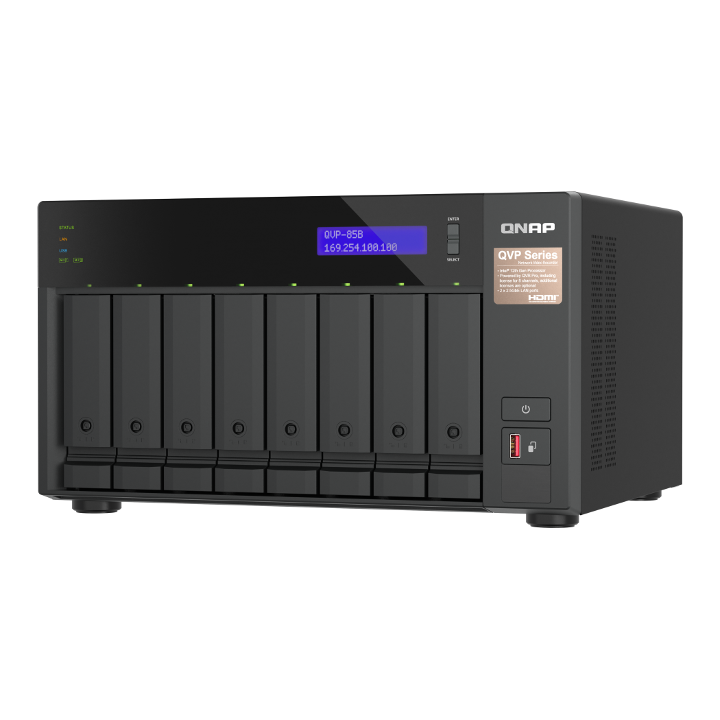 QNAP QVP-85B NVR for Surveillance Front View
