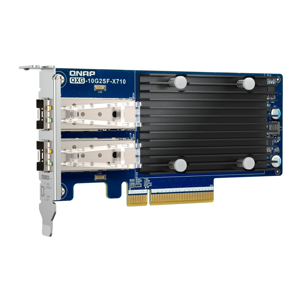 QNAP QXG-10G2SF-X710 Expansion Card Front View