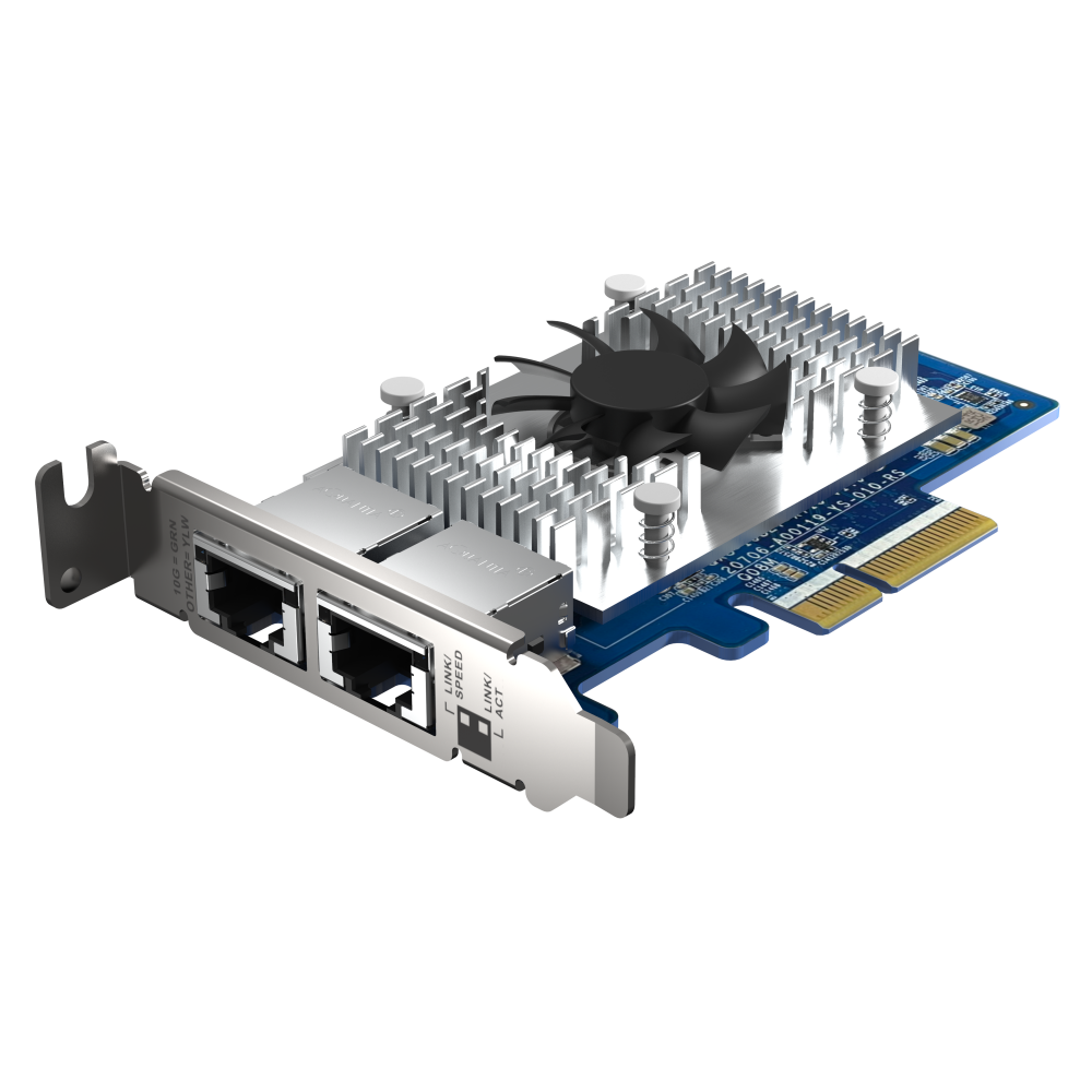QNAP QXG-10G2T-X710 Expansion Card Side View 3