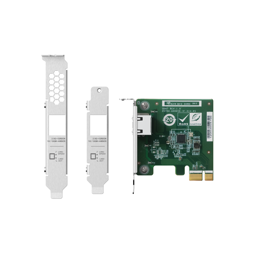 QNAP QXG-2G1T-I225 Expansion Card Back View (I/O ports)