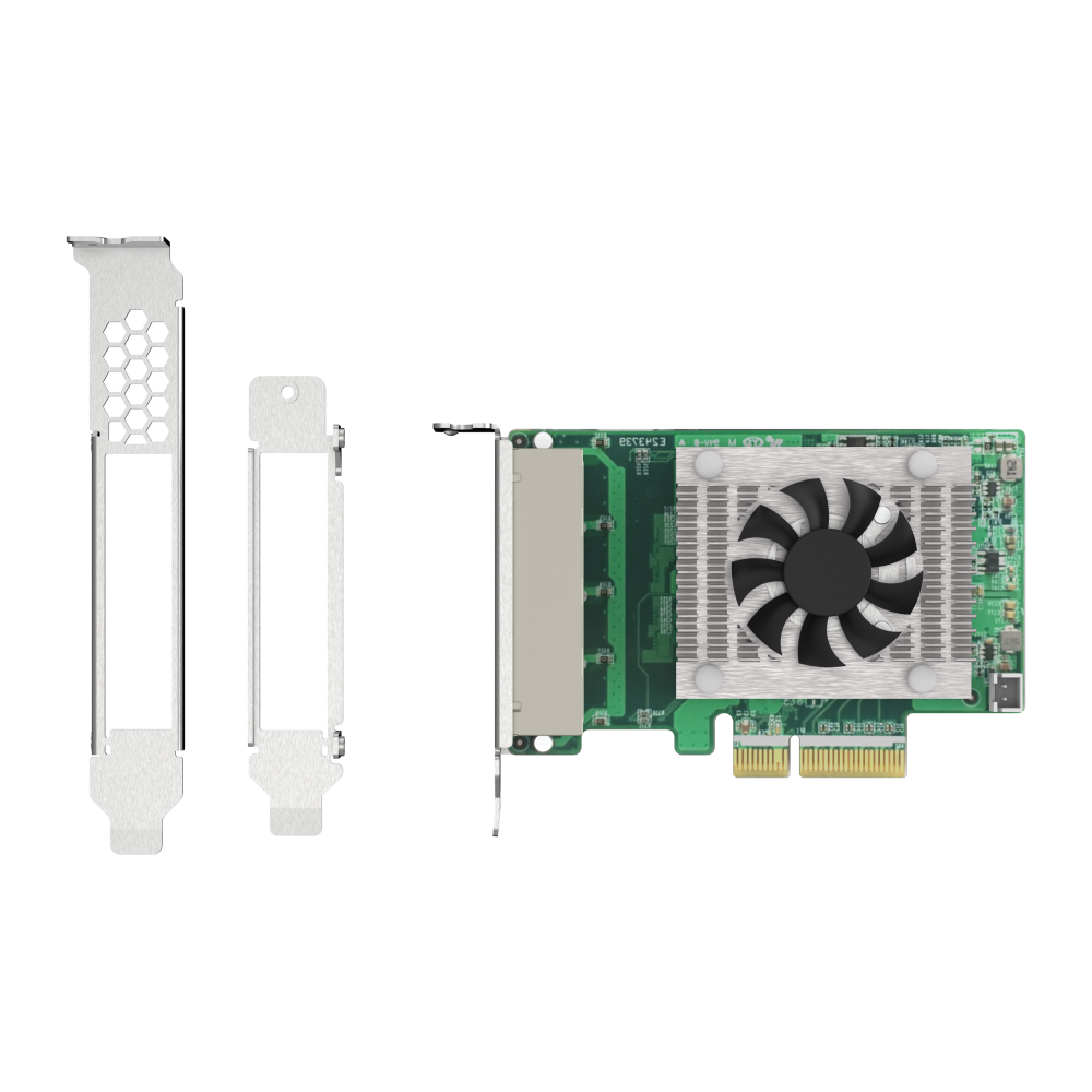 QNAP QXG-2G4T-I225 Expansion Card Back View (I/O ports)