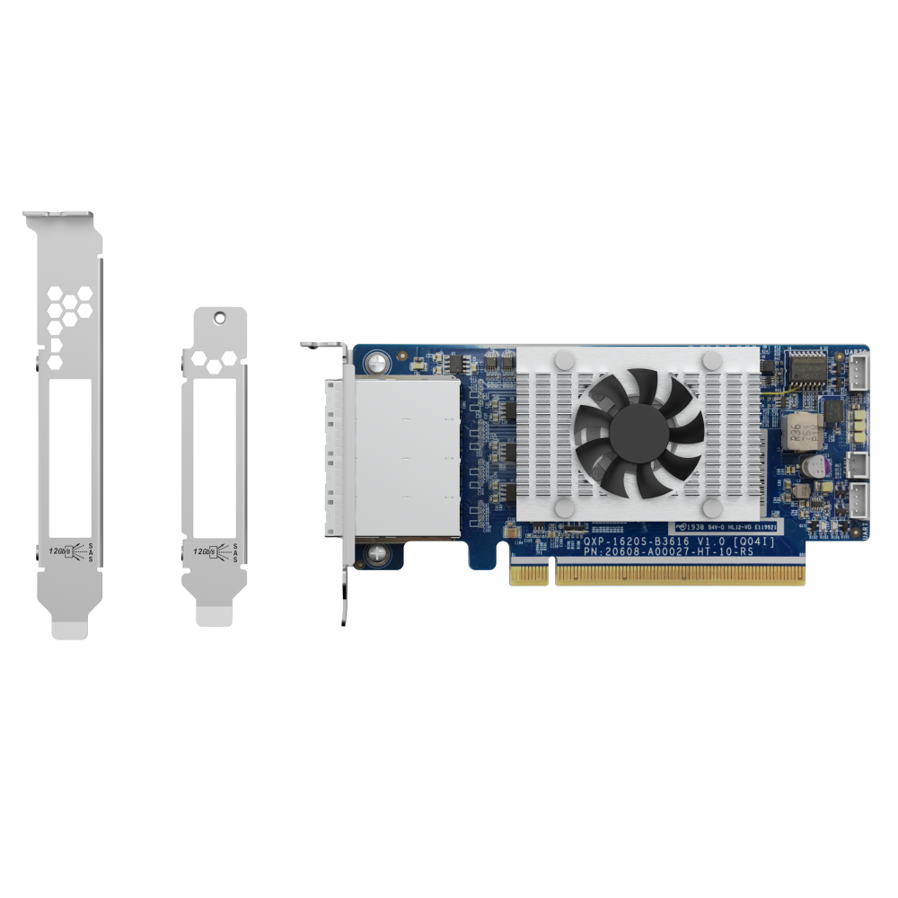 QNAP QXP-1620S-B3616W Expansion Card Back View (I/O ports)