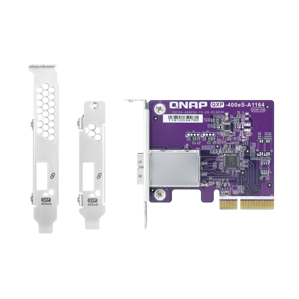 QNAP QXP-400eS-A1164 Expansion Card Back View (I/O ports)