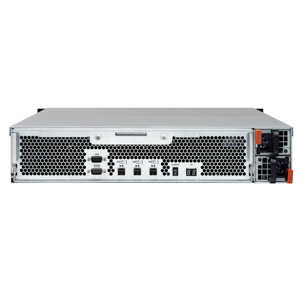 QNAP REXP-1220U-RP Expansion Unit Back View (I/O ports)