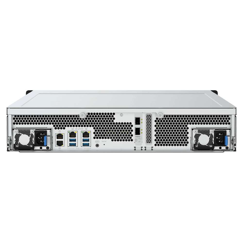 QNAP TDS-h2489FU-4309Y-64G NAS Back View (I/O ports)
