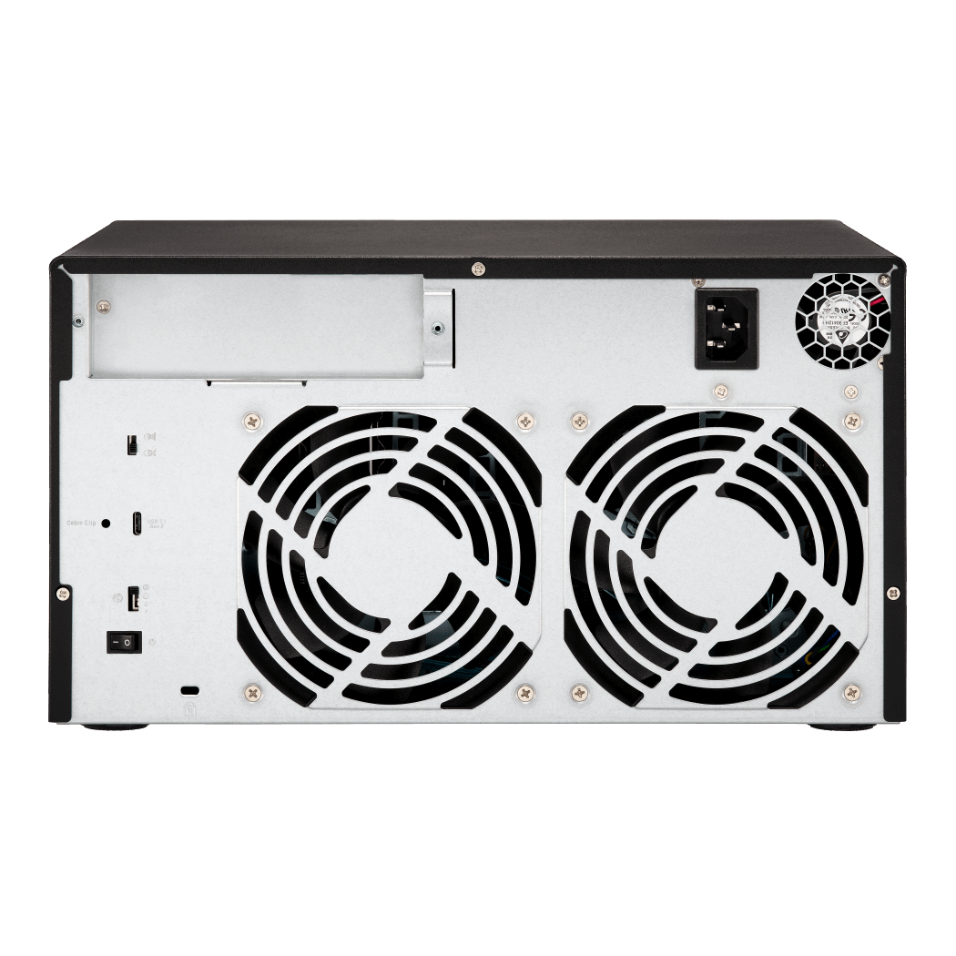 QNAP TL-D800C Expansion Unit Back View (I/O ports)