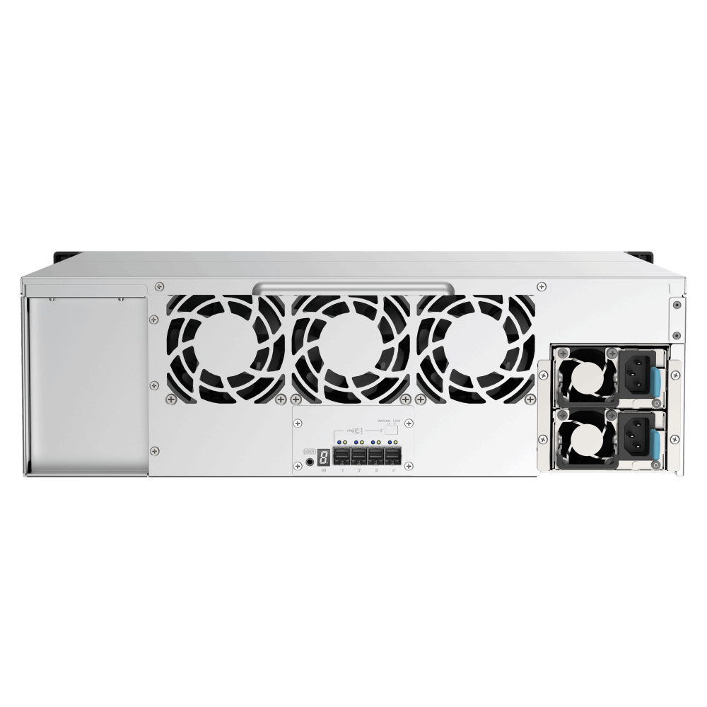QNAP TL-R1620Sep-RP Expansion Unit Back View (I/O ports)