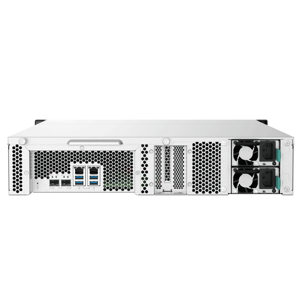 QNAP TS-1232PXU-RP-4G NAS Back View (I/O ports)
